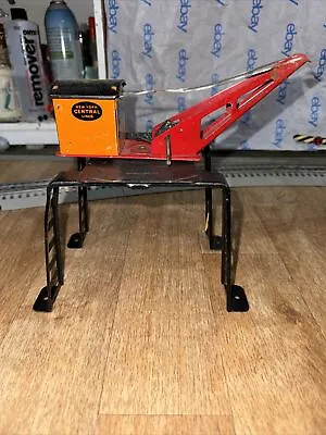 Marx O Train Metal Tin Litho OVER TRACK GANTRY CRANE STRUCTURE Orange • $47