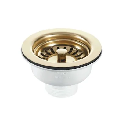 £34.99 • Buy Gold Effect MCALPINE BSWPVD Kitchen Sink Basket Strainer Drain Waste & Plug