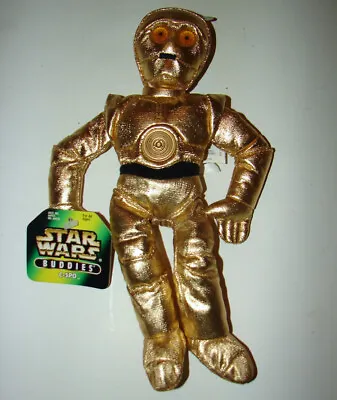 Star Wars POTF Kenner Star Wars Buddies Plush Beanie Figure C3PO W Tag  1123 • $10.99