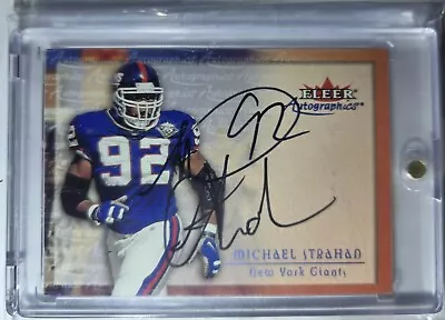 2000 Fleer Michael Strahan Giants Autographics Certified Card • $35