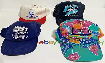 Vintage Trucker SnapBack Hats -Lot Of 4- Metal Works Trucking & Electric • $19.77