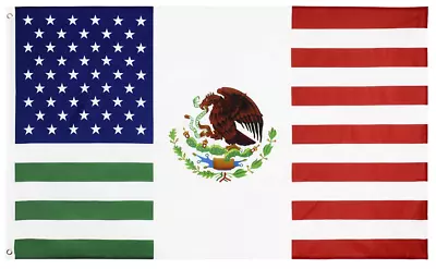 3x5 Feet USA Mexico Friendship Flag United States American Mexican Banner • $8.24