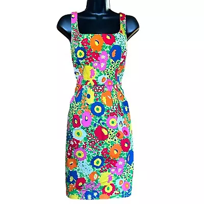 Shoshanna Retro Floral Mini Dress 10 Party Sheath Printed • $44