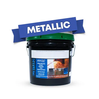 Metallic Half Epoxy Floor Coating Kit 150 Sq. Ft. BRIGHT RED Base Coat • $447.95