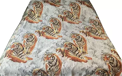 Blanket Tiger 84x74 Blend Soft Vintage Tyger Sheet Warm • $16.95