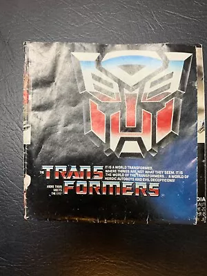 G1 1985 CHECKLIST  TRANSFORMERS Booklet • $6