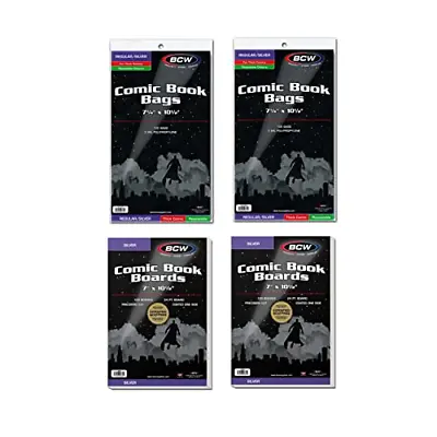 BCW Resealable Thick Silver Age Comic Bags And Backing Boards - 200 Ct • $47.53