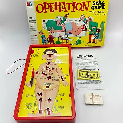 VTG Operation Board Game 1965 Milton Bradley Family Rare Doctor TESTED Works • $39.99