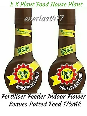 Plant Food House Plant Fertiliser Feeder Indoor Flower Leaves Potted Feed  2 X  • £12.80