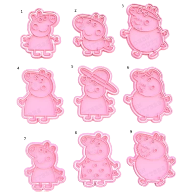 Peppa Pig Cookie Cutter & Embosser Fondant Cutter Set 1A • $7.50