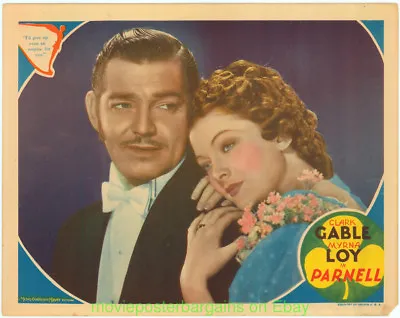 Parnell Lobby Card -trimmed- Clark Gable Myrna Loy 1937 • $350