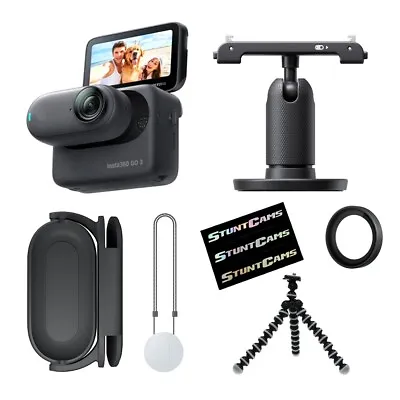 Insta360 GO3 Black 128GB WiFi Mini Action Waterproof Helmet Camera Tripod Mount • $407.99