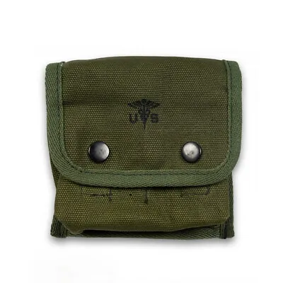 WWII WW2 US Army USMC Military Jungle First Aid Pouch Kit With Hook • $19.99