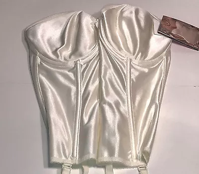 $24 • Buy VA BIEN New CREAM LONGLINE SEAMLESS STRAPLESS BUSTIER US 34B RTL: $59  513 395