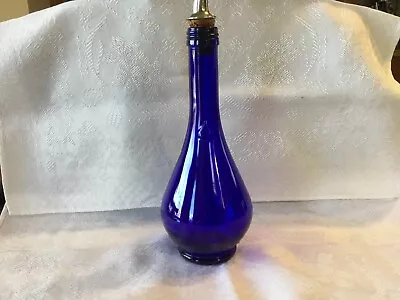 ACQUA DELLA MADONNA Cobalt Blue Teardrop Shaped 8 1/2  Bottle - Made In Italy • $14.99