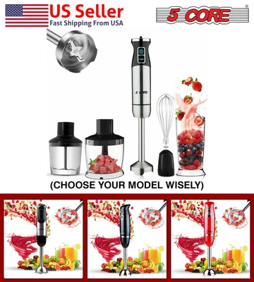 $29.88 • Buy Immersion Blender Handheld Electric Mixer Stainless Steel With Titanium Blades