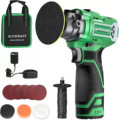 Altocraft  3-In-1 12V Cordless Mini Car Polisher & Sander Buffer Li-ion Battery • $59.95