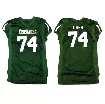 Movie The Blind Side Michael Oher #74 Football Jersey Throwback Stitched Green • $35.99