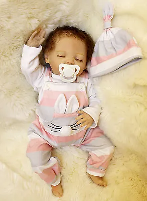 New Adorable Lifelike Baby 18'' Reborn Preemie Girl Doll Handmade Silicone Vinyl • $160.94