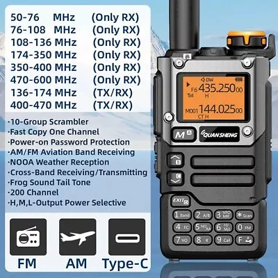 Quansheng UV-K6 VHF UHF Dual-Band Ham 5W Portable Two-way Radio Walkie Talkie Uk • £27.99