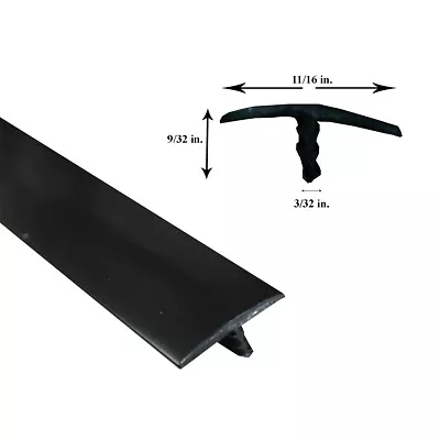 20 Foot 11/16  Smooth Black T-Molding Arcade Mame • $36.99