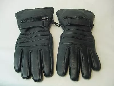 Zone Leather Motorcycle Gloves With Rain Covers - Size Medium • $34