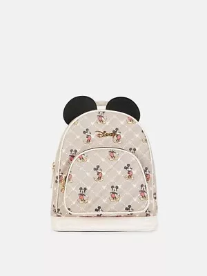 Disney Primark Mickey Mouse Monogram Backpack Bag Travel Holiday Women Purse New • £23.99