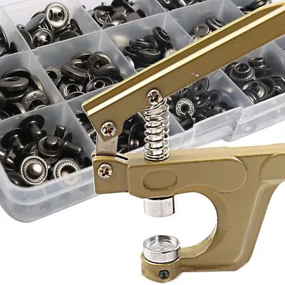 Snap Fasteners Button Kits Metal Washable Pliers Sewing Jacket Leather Craft • $31.67