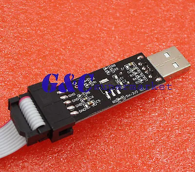 USBASP USBISP AVR Programmer Adapter 10 Pin Cable USB ATMEGA8 ATMEGA128 Arduino • $3.56