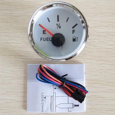 52MM White Fuel Gas Level Gauge 0-190ohms 12/24V For Car Truck Marine Motorcycle • $20.45