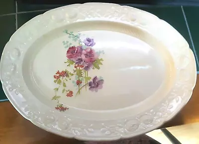Vintage Homer Laughlin Serving Platter Floral Pattern 11  X 8 1/4  • $14.99