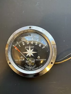 Vintage Airguide Boat Tachometer 1970’s Johnson Evinrude Outboard Tachometer • $25