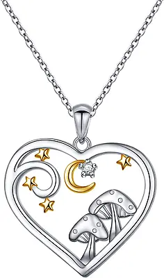 S925 Sterling Silver Heart Love Jewelry Mushroom Frog House Lizard Crane Pendant • $72.63