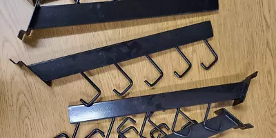 $60 • Buy 10ct Slatwall Multi Garment 5 Hook Metal Waterfall  Black  Retail Display Used