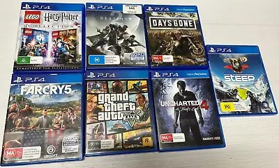 PlayStation 4 Bundle Of Games Destiny 2 Days Gone Farcry 5 Uncharted 4 LV9 • $62.65