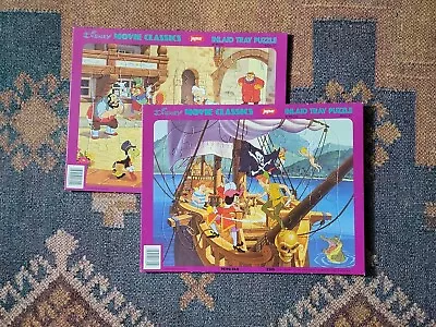 Disney Inlaid Tray Puzzles VINTAGE Peter Pan/Pinocchio 30 Pieces Puzzle Jaymar 2 • $9.99