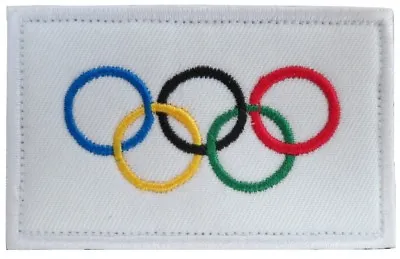 Olympic Games Flag Olympic Rings Banner Embroidered Hook And Loop Patch  • $6.99