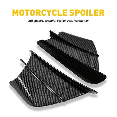 Adjustable Clip Windshield On Extension Spoiler Wind Deflector For Motorcycle 2x • $22.99