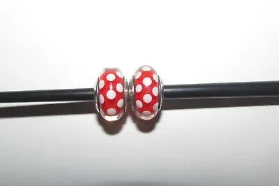 Pandora Disney Minnie Mouse Signature Look Glass Murano Charm • $25