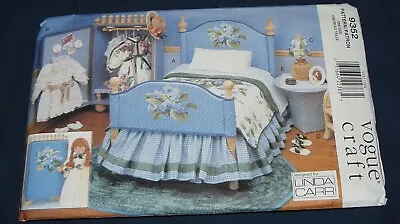 Vogue Craft Pattern #9352 Doll Collection Furniture Bed Dresser Lamp Table Uncut • $12.97