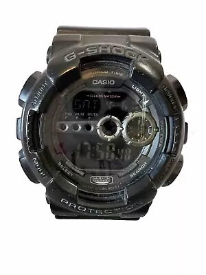 Casio G Shock Men’s Watch Black Day Date 3263 Works • $35