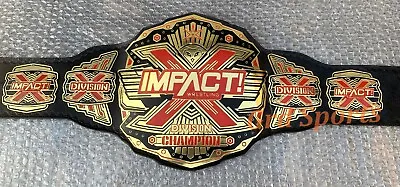 TNA Impact X Division Wrestling Championship Belt Adult Size Gold Plated • $129.99