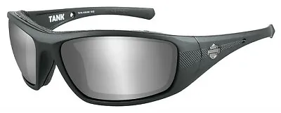 Harley-Davidson Mens Wiley X Tank Smoke Gray Lens Black Frame Sunglasses HDTAN02 • $113.39