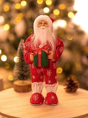 Santa Christmas Ornament Decoration Father Xmas Figure Red Standing 30cm Home • £11.99