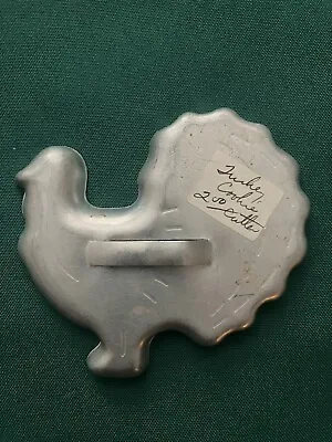 $4.50 • Buy Vintage Aluminum Turkey Cookie Cutter 3.75 Inches Wide, Thanksgiving Christmas