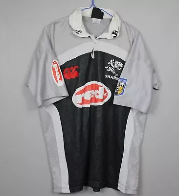 Natal Sharks Rugby Union Jersey Shirt Vintage 2000 2001 Home Xl Canterburry • £53.99