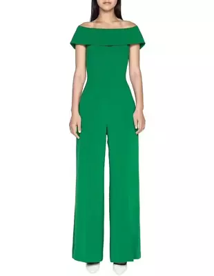 New! Versatile CUE Off Shoulder Green Jumpsuit Pantsuit - Size 14 RRP $399 • $99.90