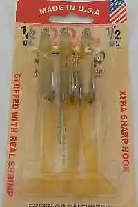DOA FSH4-3P-313 Shrimp Lure 4  Color 313 Clear/Gold Glitter 1/2 Oz. 3CT • $12.54