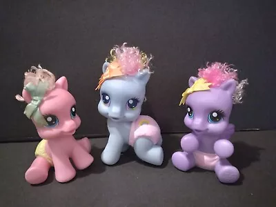 Lot Of 3 My Little Pony Newborn Rainbow Dash Pinkie Pie Starsong 2008 Pink Wings • $13.49