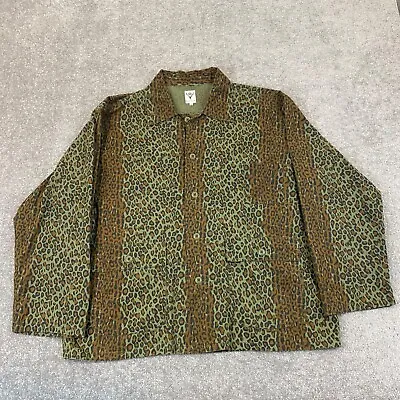 South 2 West 8 Shirt Mens Large Leopard Print Safari Hunting Button Up Collared • $129.99